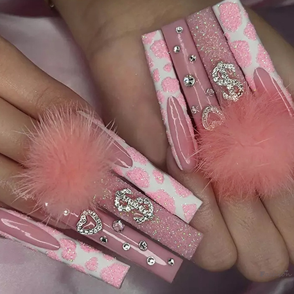 Phụ Kiện Trang Trí Móng Tay Hình Quả Cầu Kẹo Marshmallow Màu Hồng