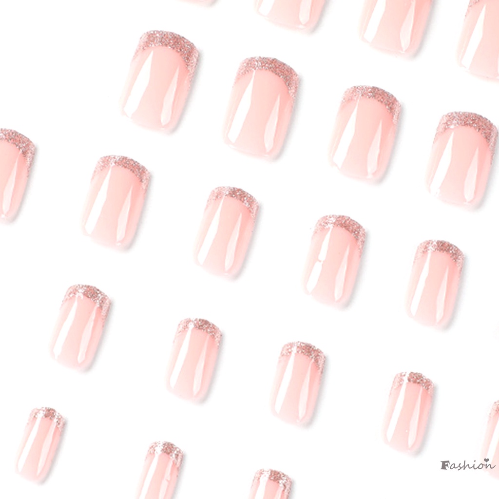 Móng Tay Giả Đính Kim Tuyến Lấp Lánh Chống Thấm Nước Và Chống Trầy Xước