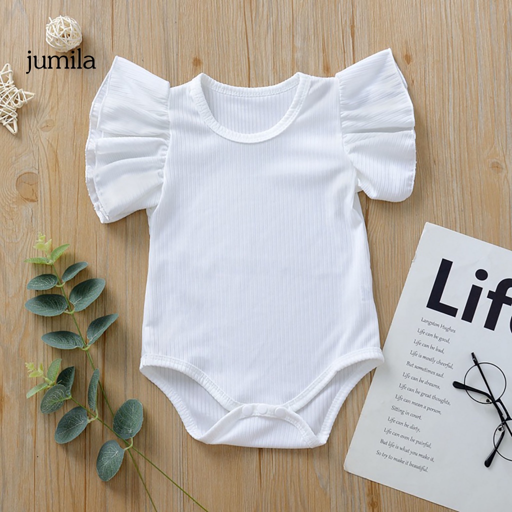 Bộ Áo Liền Quần Bằng Cotton Nguyên Chất Tay Cộc Có Thể Giặt Rửa Cho Bé Gái