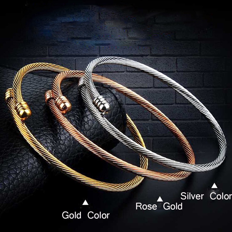 Vòng Tay Mặt Thép Titan Đơn Giản Thời Trang Phong Cách Hàn Quốc Cho Cặp Đôi