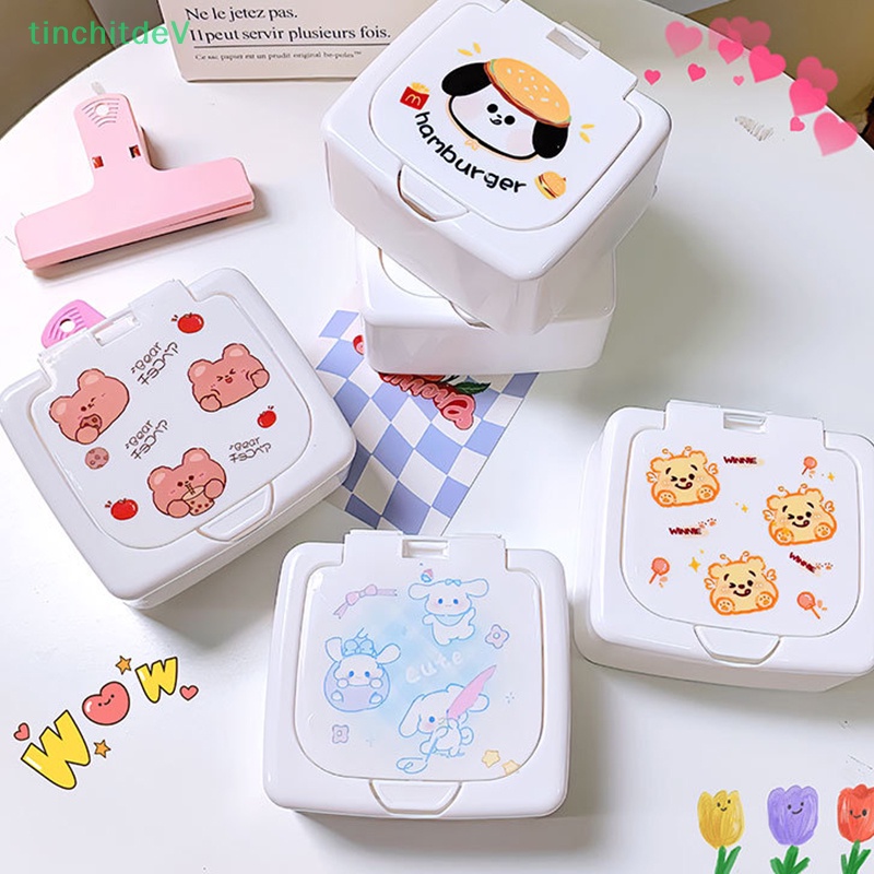[TinchitdeV] Hộp Đựng Bông Tăm Để Bàn Bằng Cotton Nhỏ Nhắn Hình Hoạt Hình Đáng Yêu [Mới]