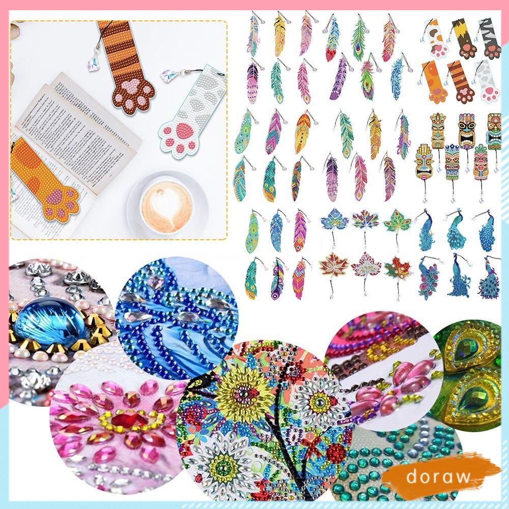 Bộ 6 Phụ Kiện Đánh Dấu Trang Sách Hình Lông Vũ Handmade Độc Đáo