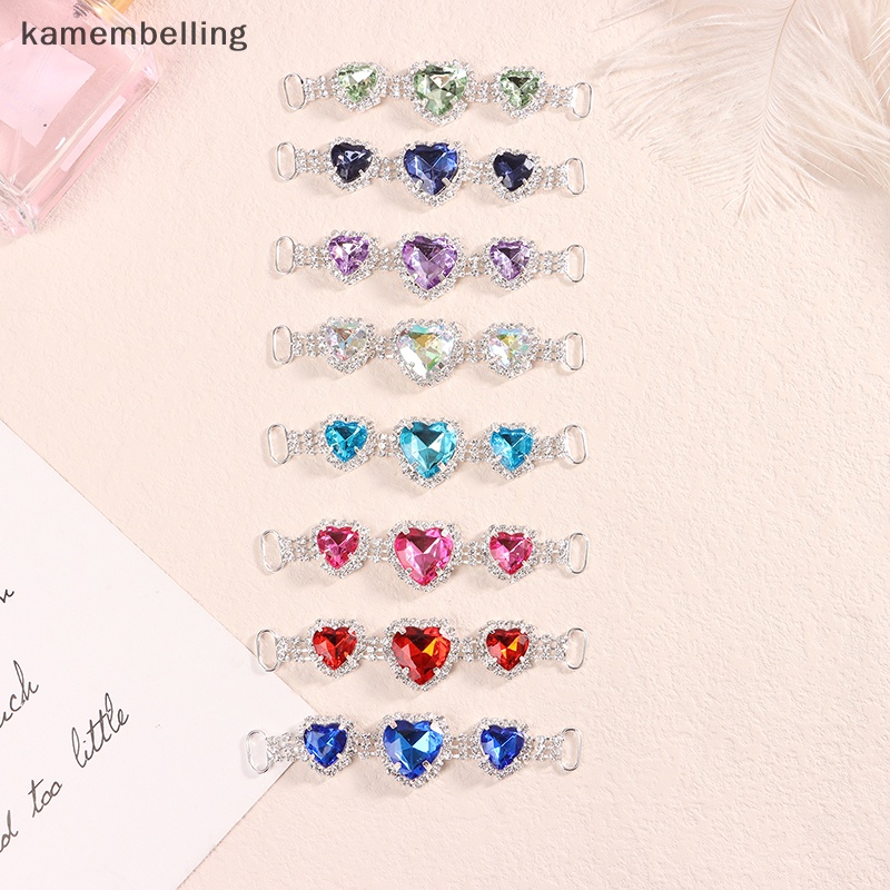 Kamembelling 1 Khóa Dây Xích Đồng Đính Đá Acrylic Hình Trái Tim Trang Trí Quần Áo / Đồ Đi Biển / Giày Trang Trí Đám Cưới