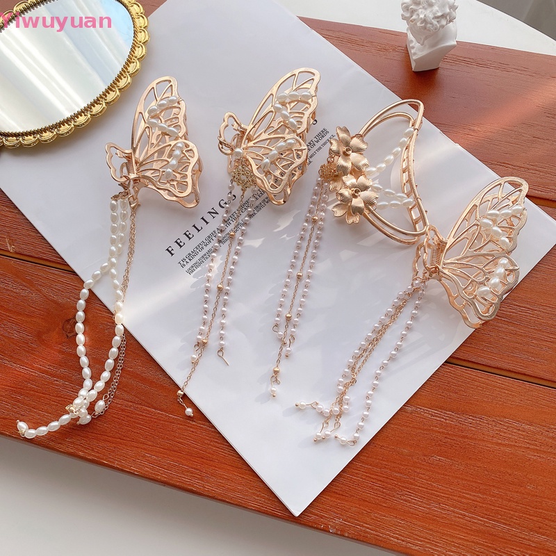 Bộ Kẹp Tóc Kim Loại Màu Vàng Phong Cách Vintage Thanh Lịch Cho Nữ