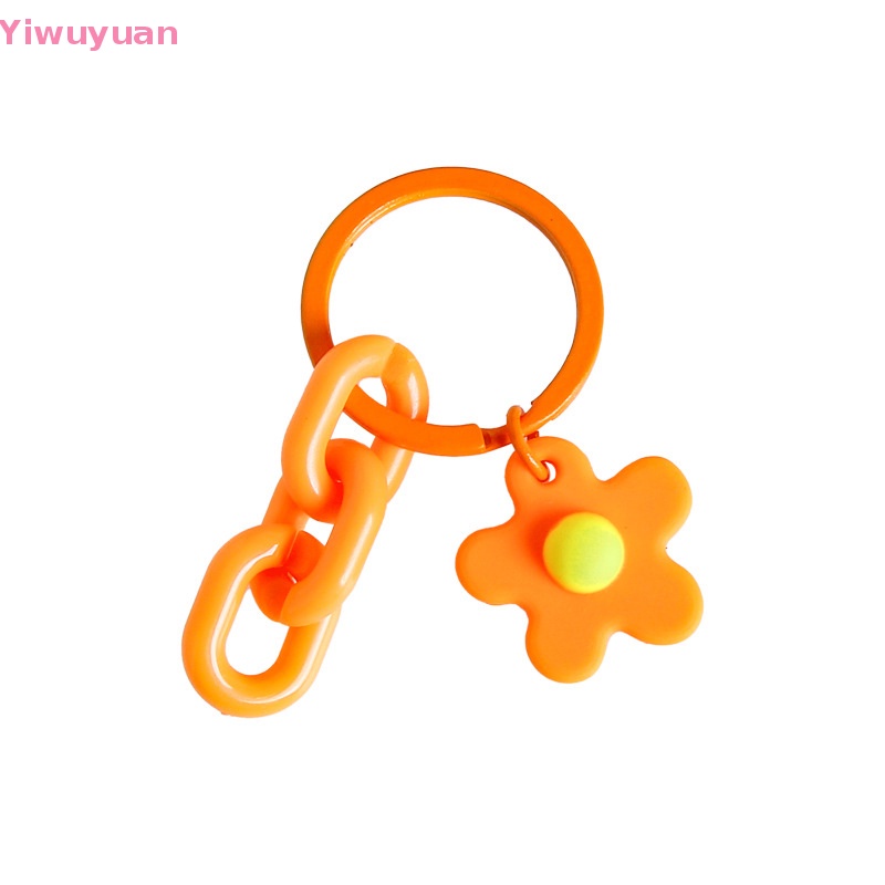 < Yiwuyuan > Móc Chìa Khóa Trang Trí Ba Lô / Ô Tô Hình Hoa Dễ Thương