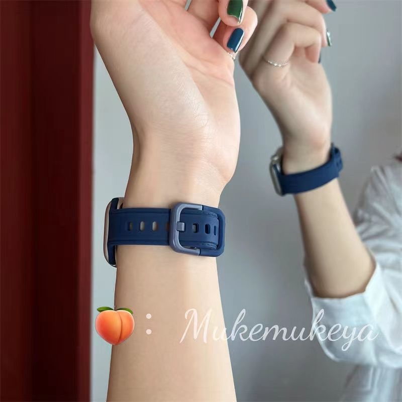 Dây Đeo Silicone Cho Đồng Hồ Thông Minh 44mm 40mm 45mm 41mm Ultra 49mm 42mm 38mm 45mm 7 8 se 3 4 5 6