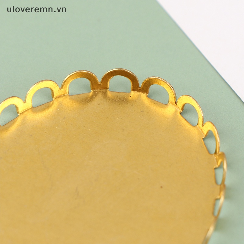 Set 2 Khay Kim Loại Mini Trang Trí Nhà Búp Bê