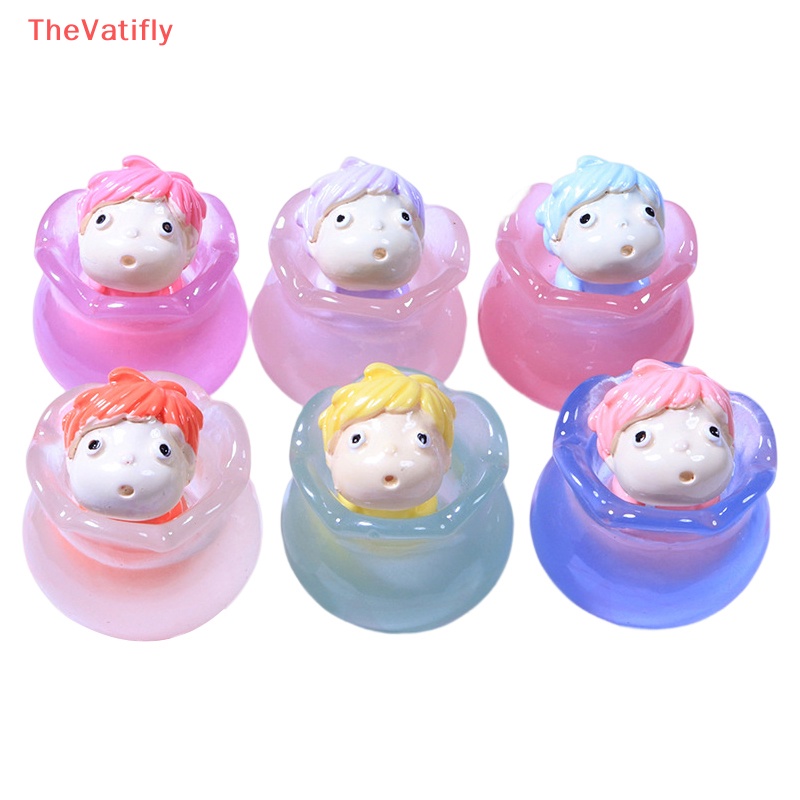 Mô Hình Nhân Vật Hoạt Hình Mini Bằng Nhựa Resin Phát Sáng Trang Sức