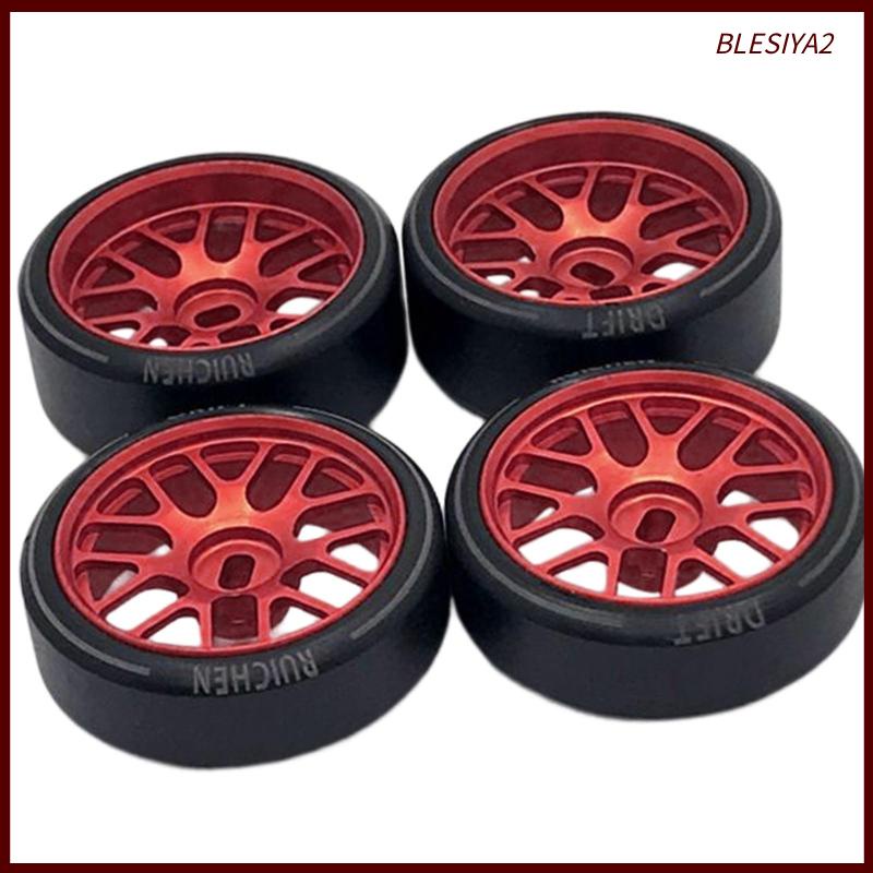 Bộ 4 Bánh Xe Đồ Chơi Tỉ Lệ 1: 28 Cho Mô Hình Wltoys K989 Màu Đen