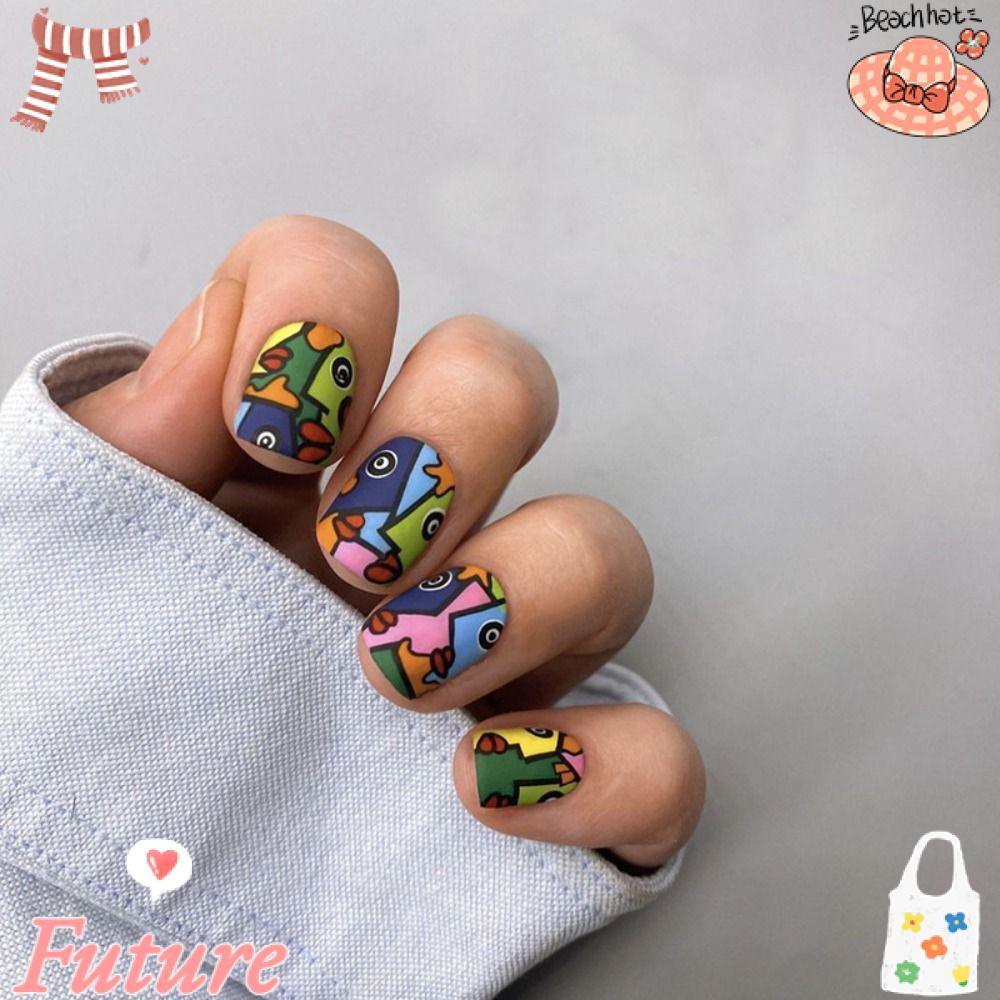 Bộ Móng Tay Giả Kết Cấu Nhám Mờ DIY