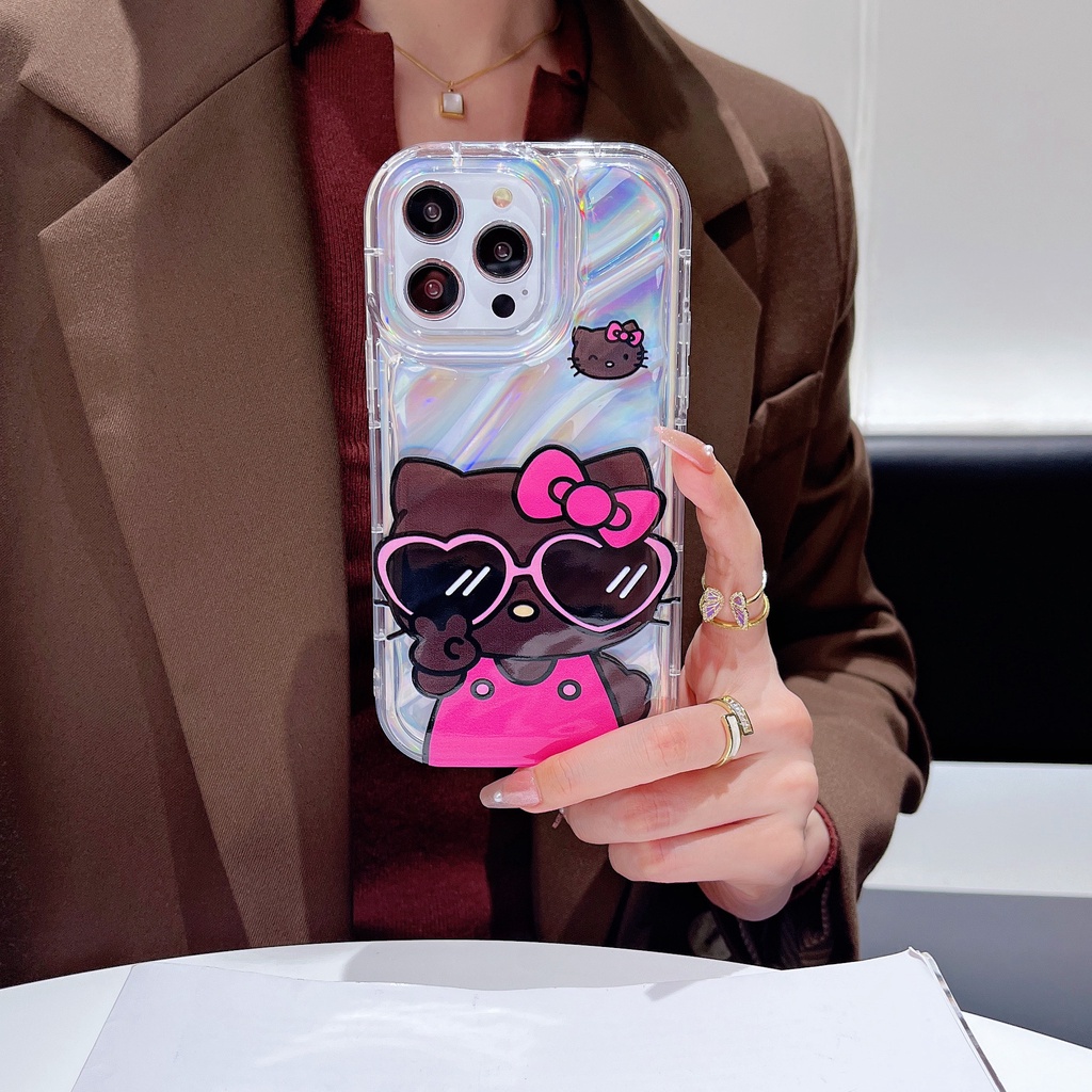 Ốp Điện Thoại TPU Mềm Trong Suốt Họa Tiết Hoạt Hình Có Đệm Khí Chống Sốc Cho iPhone 12 13 14 Pro Max