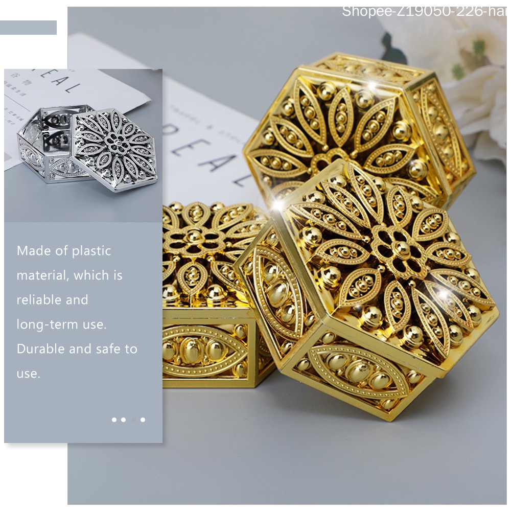 Set 24 Túi Nhựa Đựng Kẹo 6X6X3CM Trang Trí Tiệc Cưới