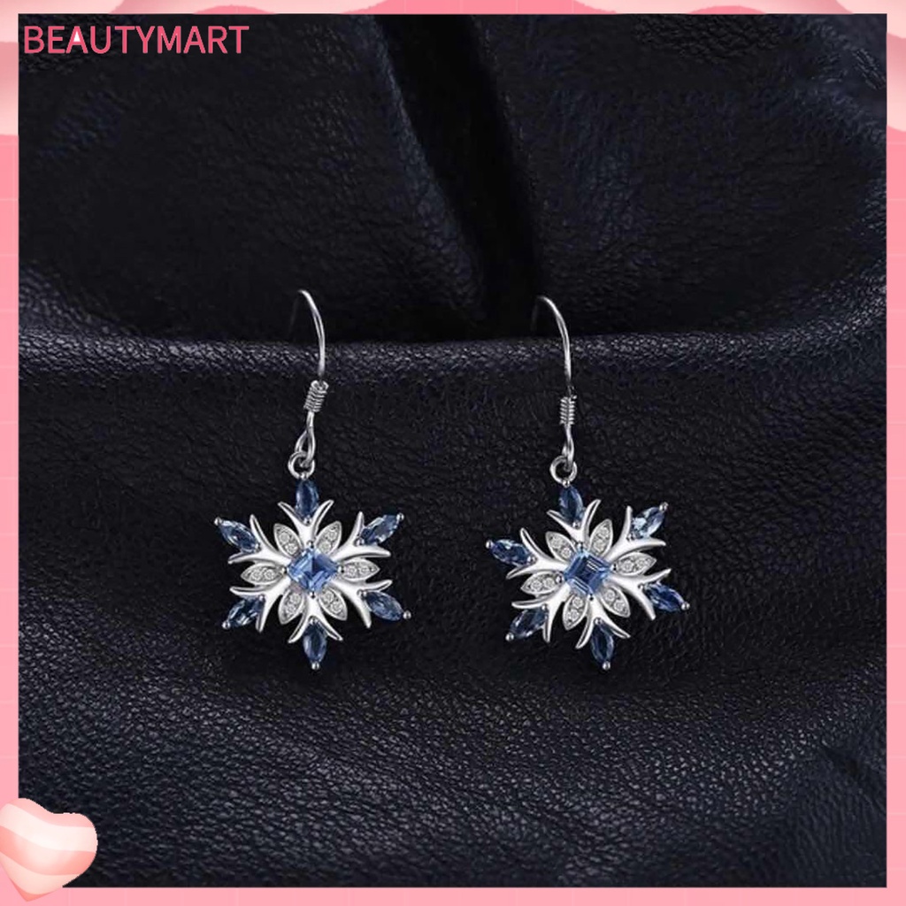 1 Đôi Bông Tai Hình Bông Tuyết Thiết Kế Nhẹ Nhàng Thanh Lịch Thời Trang Cho Nữ