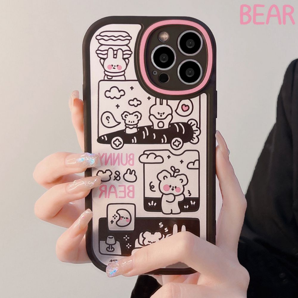 Ốp Điện Thoại TPU Mềm Chống Sốc In Hình Thú Hoạt Hình Dễ Thương Cho IPhone 14 Pro Max 13 12 11 Pro Max XS XR 7 8 Plus