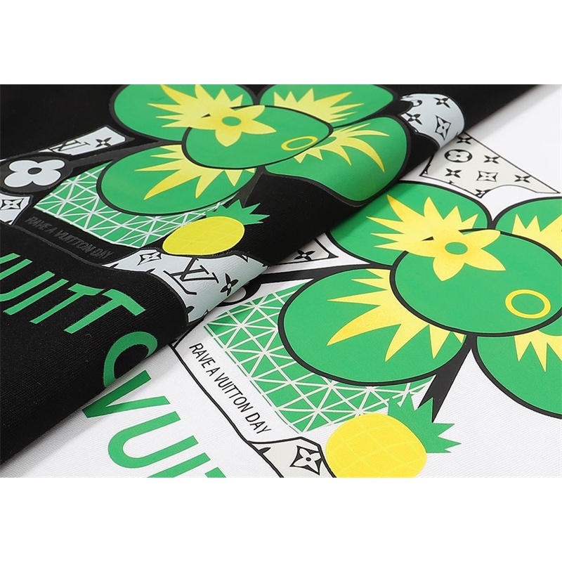 L &amp; V Áo Thun Bóng Rổ Tay Ngắn In Logo Thỏ Phun Kỹ Thuật Số Phiên Bản Giới Hạn 88 Mới Cho Nam Và Nữ