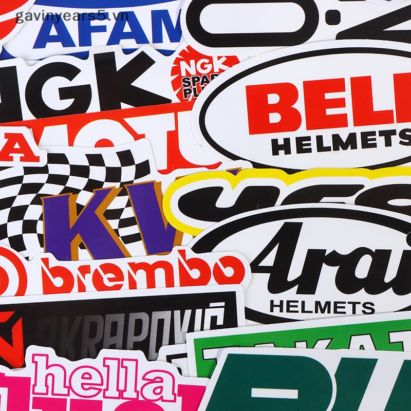 Bộ 100 Miếng Dán Trang Trí Xe Hơi Đua Graffiti JDM Chống Thấm Nước