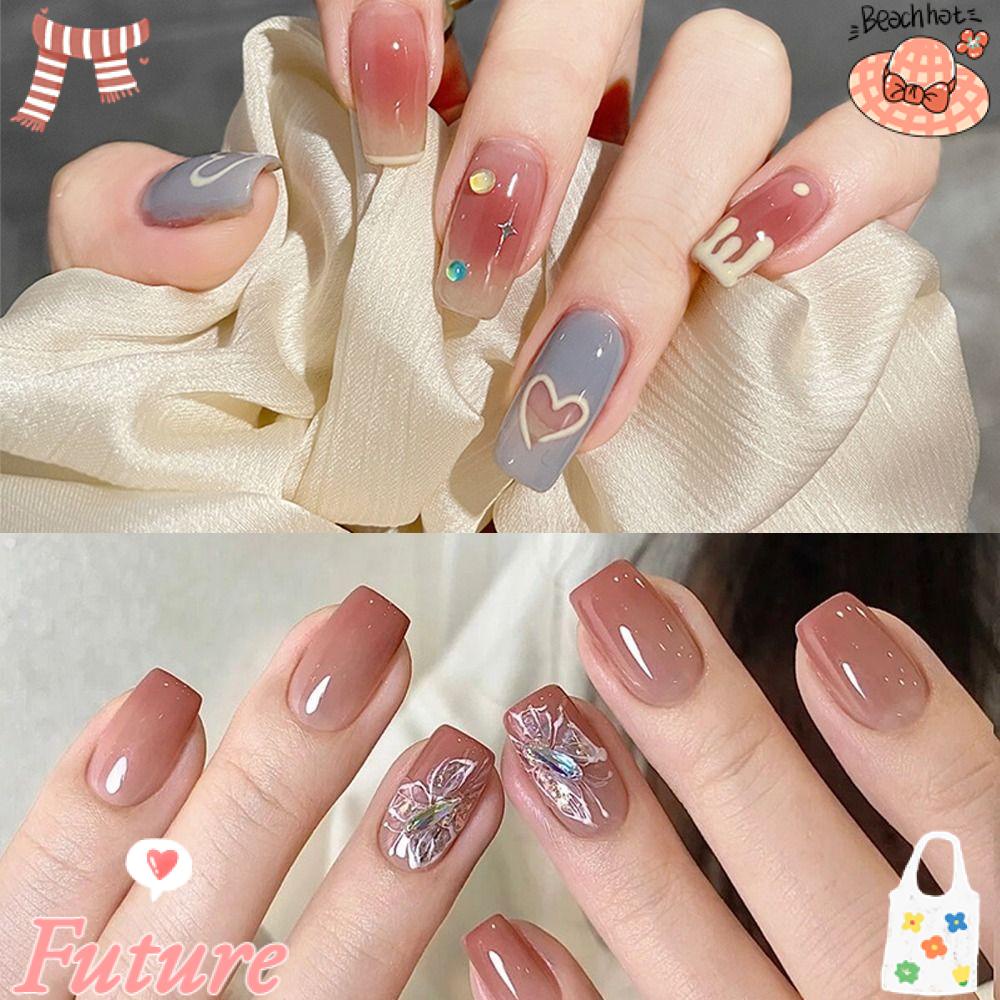 Set 24 Móng Tay Giả Che Phủ Toàn Diện Chuyên Dụng Cho Múa Ba Lê