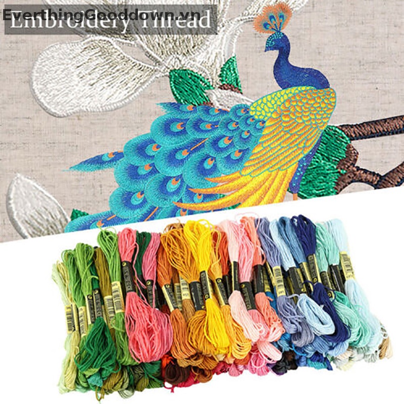 Cuộn Chỉ cotton 8m Nhiều Màu Sắc Dùng Thêu Tranh Chữ Thập DIY  Vn