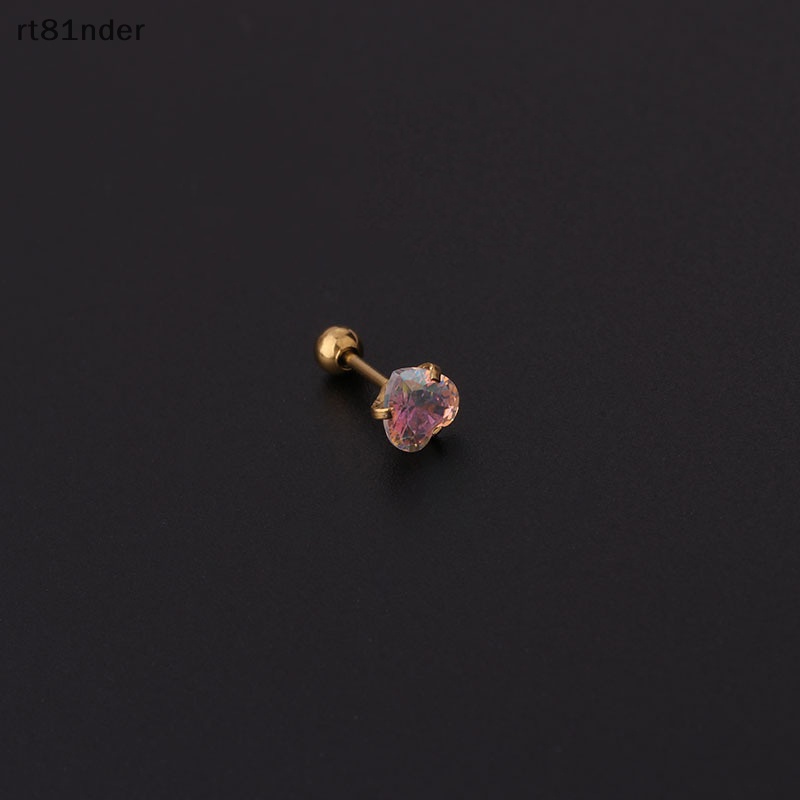 Rt 1 Khuyên Tai Dạng Xoắn Ốc Đính Đá Zircon Nhiều Màu Cho Nữ