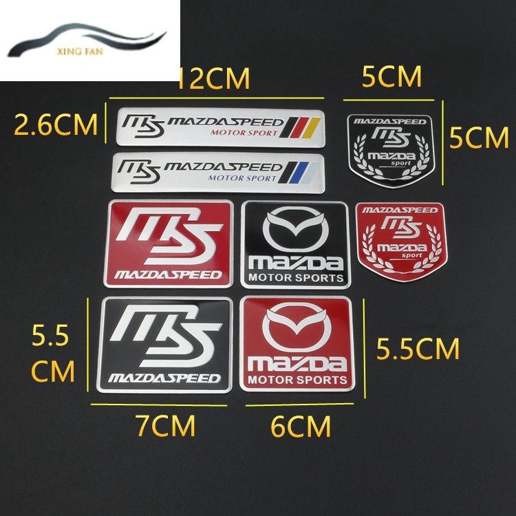 Nhãn Dán Trang Trí Thân Xe Hơi Mazda 3 5 Angkesella CX5 Atz Ruiyi Bằng Kim Loại Chống Trầy Xước