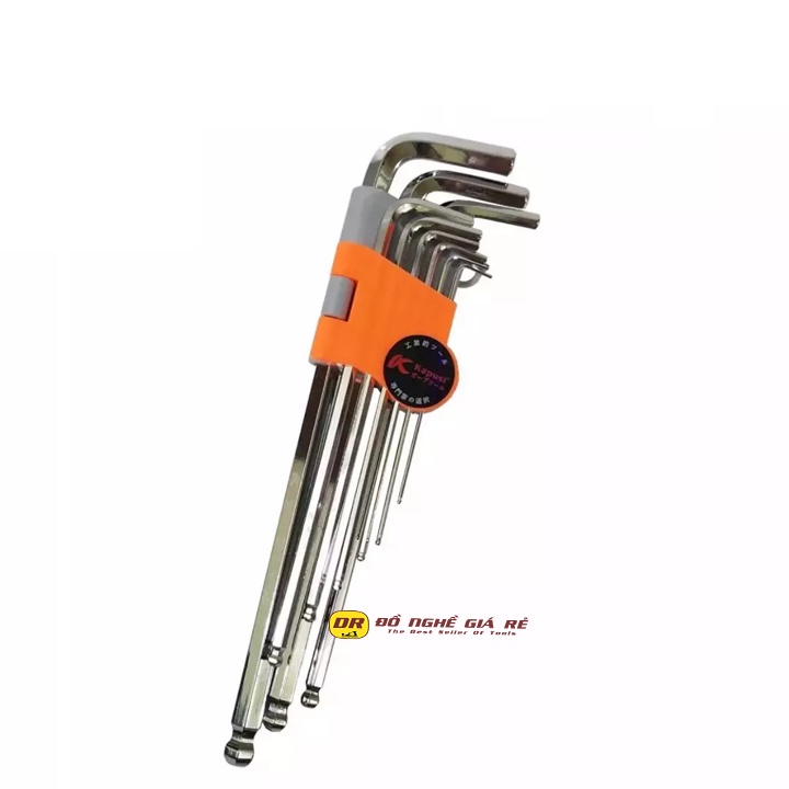 Bộ lục giác Nhật Kapusi cao cấp 9 cây hệ mét 1.5-10 mm