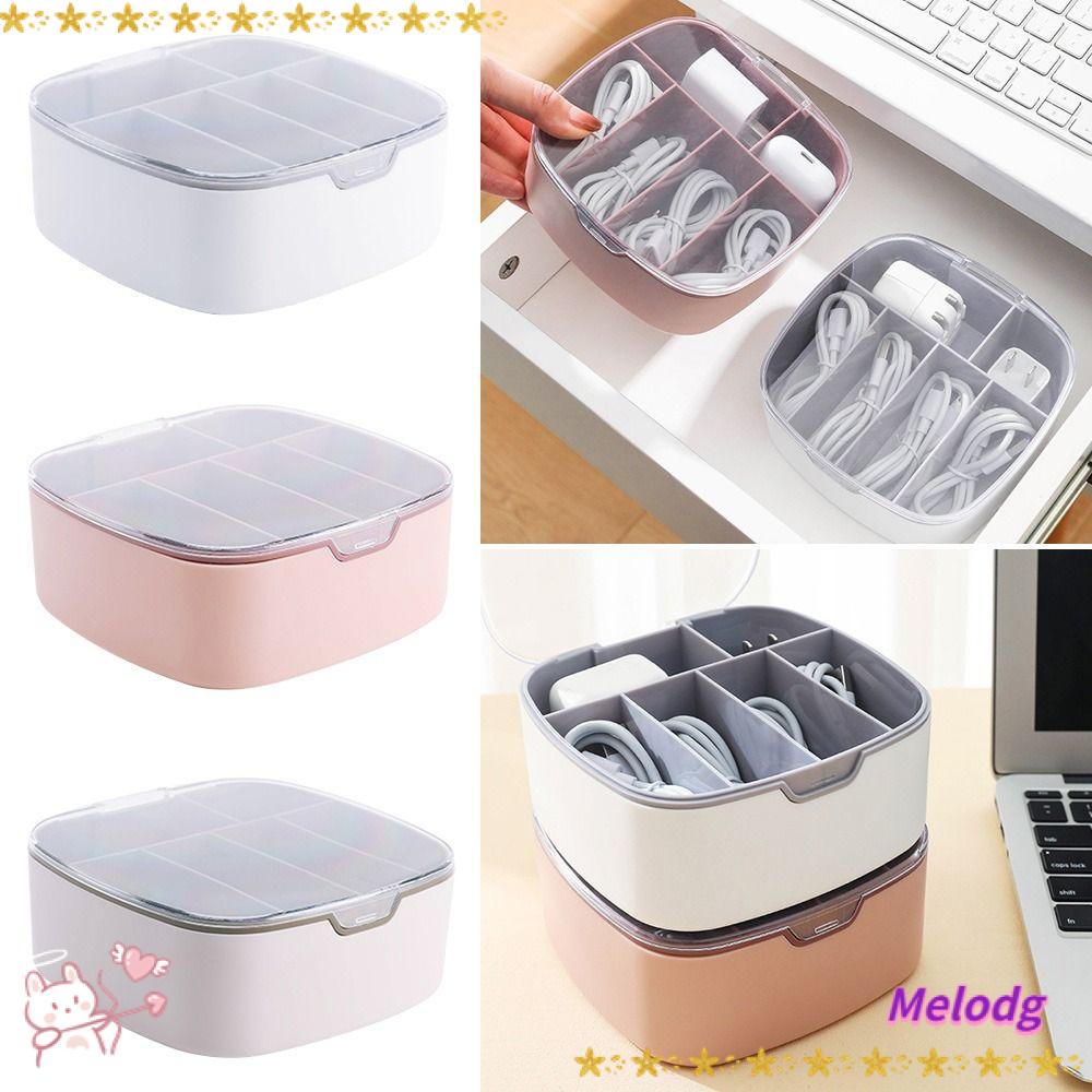 Hộp Đựng Dây Cáp Dữ Liệu Để Bàn Có Nắp Chống Bụi