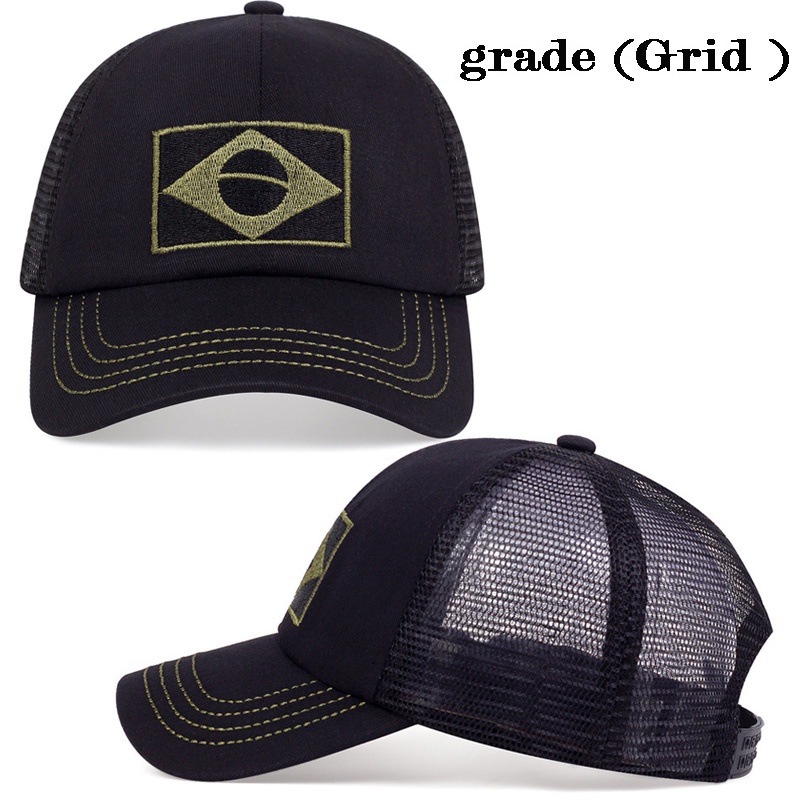 Mũ Lưỡi Trai Thể Thao Thêu Họa Tiết Cờ Brazil / Rằn Ri Cá Tính