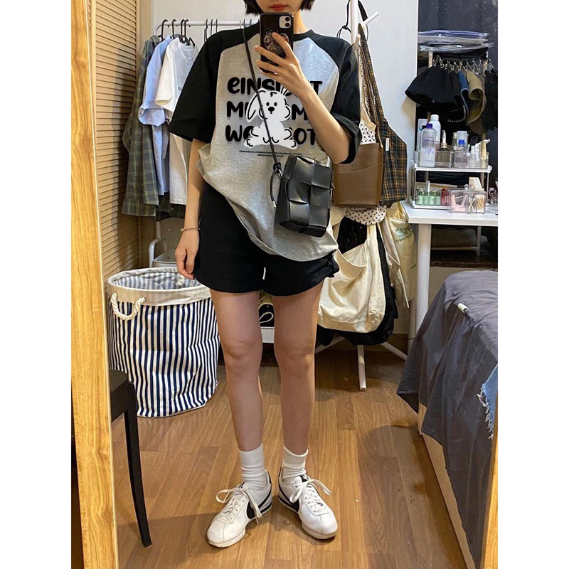 NRVP Áo Thun 100% Cotton Tay NgắN In Hoạ TiếT ĐộC ĐáO Phong CáCh HàN QuốC 2023