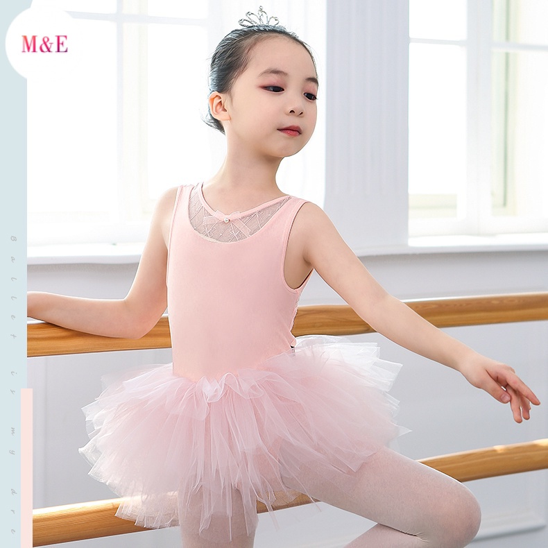 Bộ Trang Phục Múa Ba Lê Phối Ren Mẫu Mới 2023 Dành Cho Bé Gái