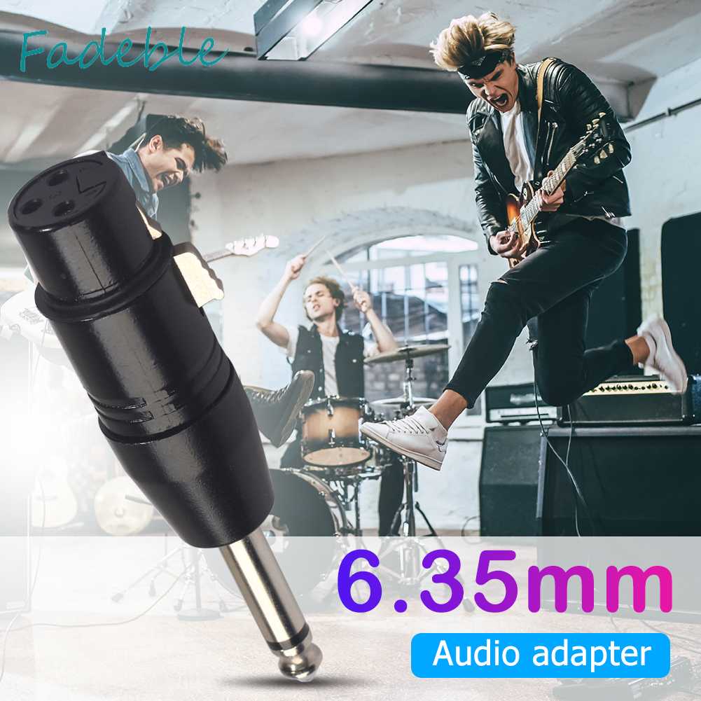 Đầu Nối Chuyển Đổi Âm Thanh 6.35mm Mono Male Sang XLR 3pin Female