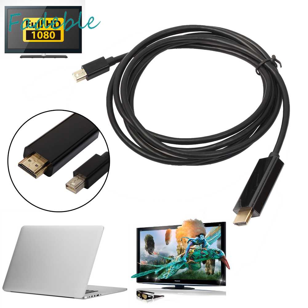 Cáp Chuyển Đổi 6Ft Thunderbolt Mini DisplayPort DP Sang HDMI-compatible Cho Mac Book