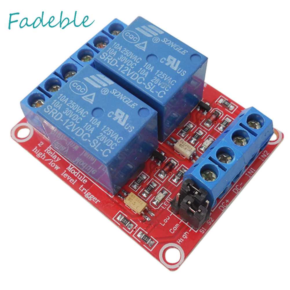 Mô Đun Rơ Le Cách Ly Quang 2 Kênh 12V H / L Cho Arduino Raspber