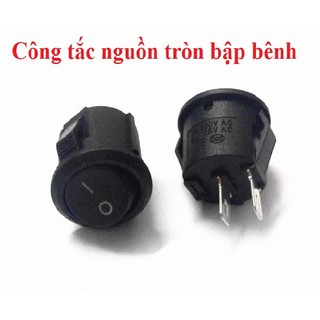công tắc bập bênh tròn on/off 15mm