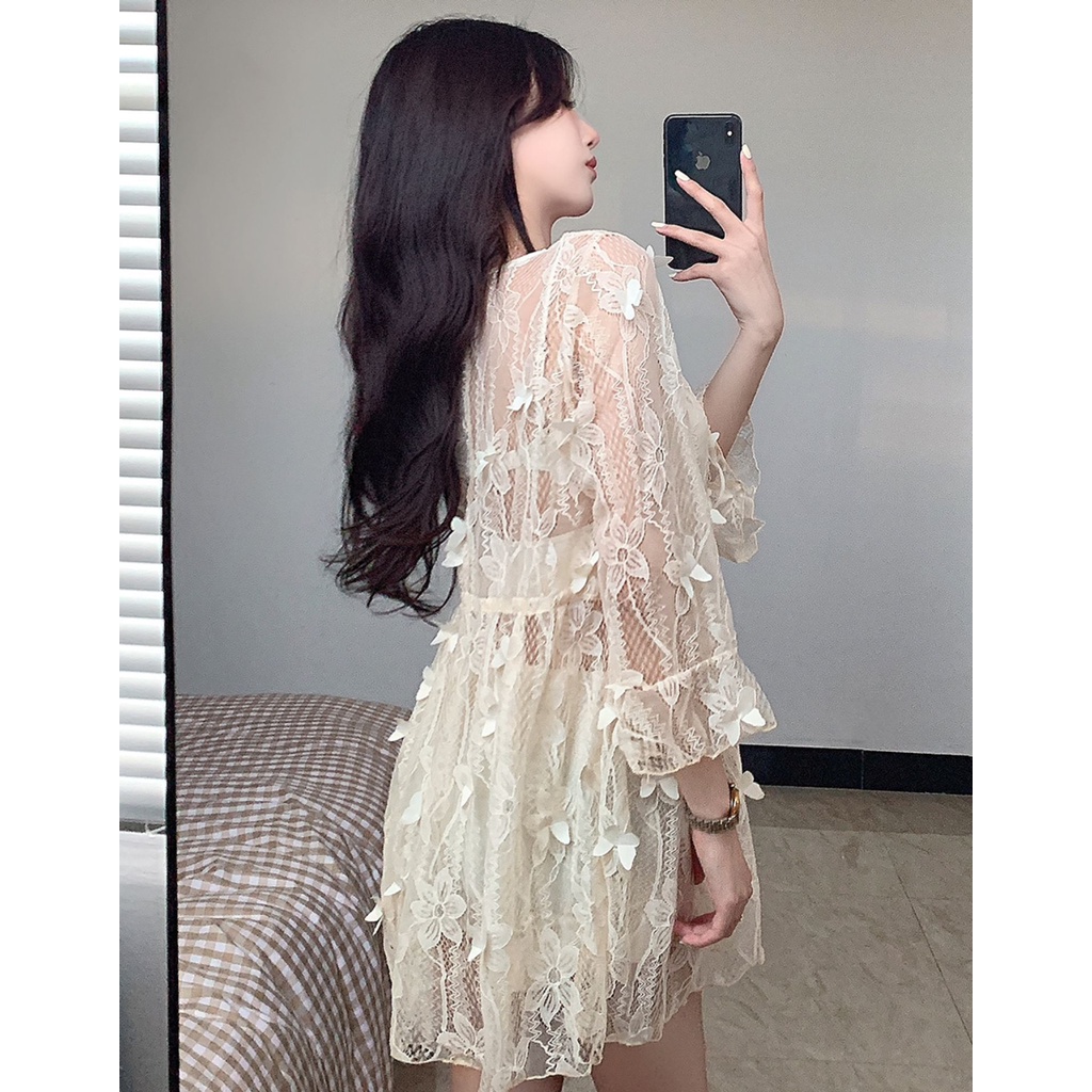 Bộ Đồ Bơi Ba Mảnh Tay Dài Che Phủ Kín Đáo Và Thiết Kế Góc Phẳng Gợi Cảm Cho Nữ