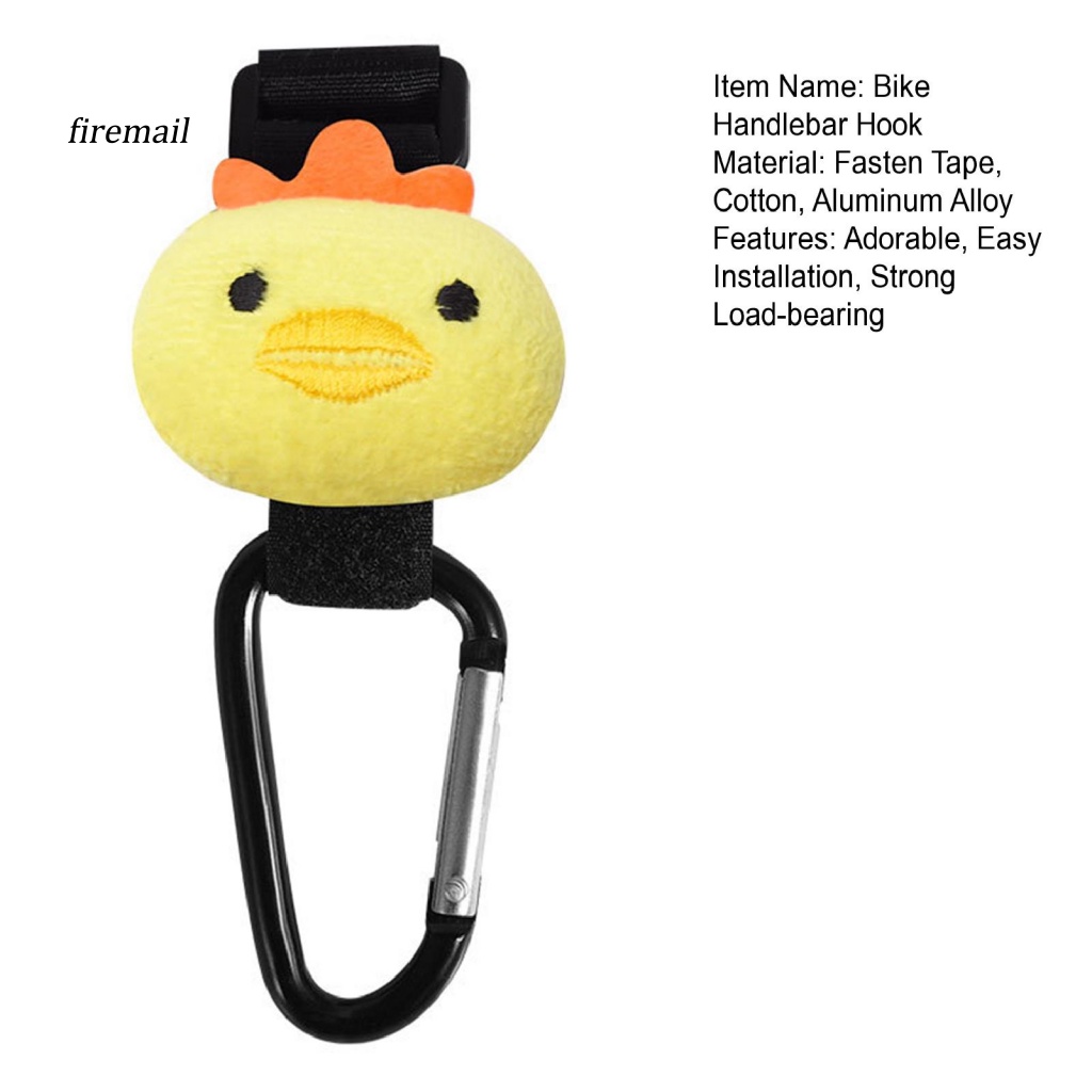 Móc Treo Đồ Hình Hoạt Hình Đáng Yêu Bằng Hợp Kim Nhôm Gắn Phía Trước Xe Đạp