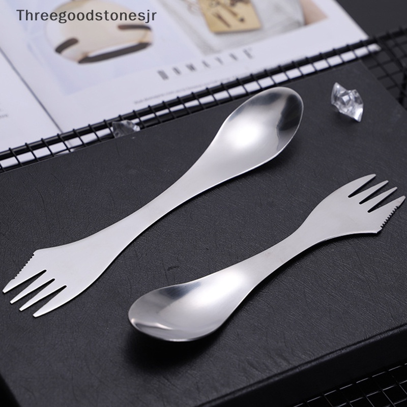 Muỗng Inox Siêu Nhẹ 3 Trong 1 Tiện Dụng Mang Theo Du Lịch Cắm Trại