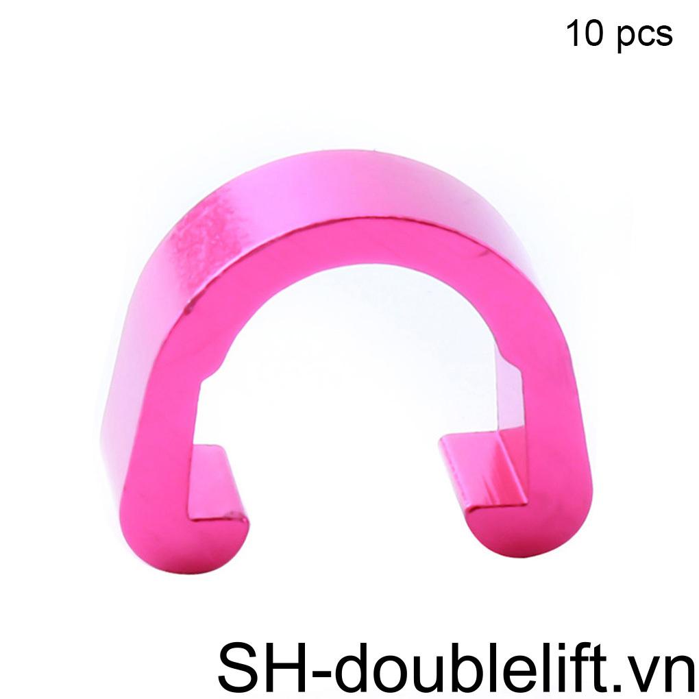 Set 10 Kẹp Cố Định Dây Phanh Xe Đạp Hình Chữ C Bằng Hợp Kim Nhôm Chắc Chắn