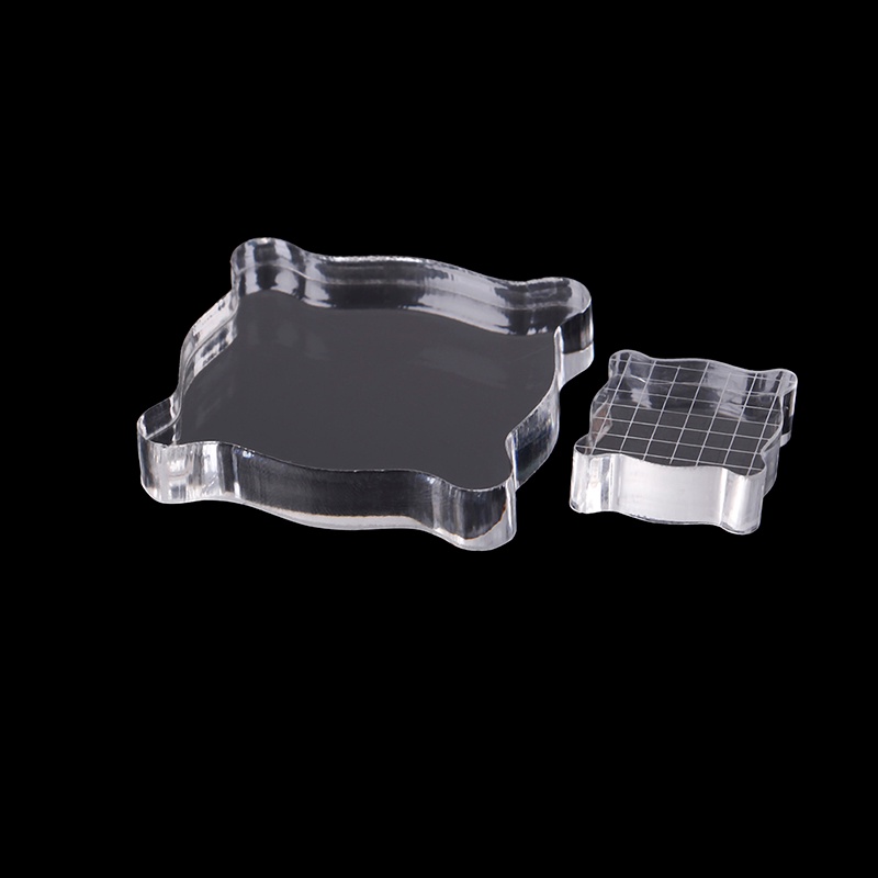 Miếng Đệm Tem Trong Suốt Bằng acrylic 2 Kích Cỡ Trang Trí Sổ Tay DIY