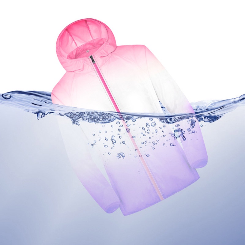 Fezco Áo Khoác Chống Nắng Màu Gradient Điều Hòa Không Khí Kèm Quạt Thời Trang Cho Nam