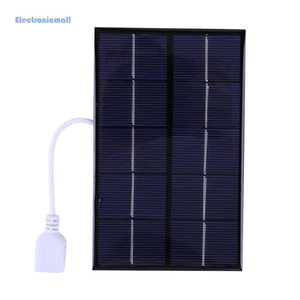 Tấm Sạc Pin Năng Lượng Mặt Trời USB 5W 5V Mall01.vn Bằng Polysilicon Nhỏ Gọn Dành Cho Đi Du Lịch
