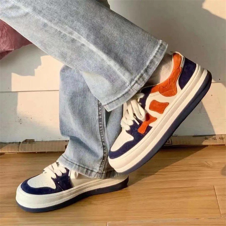 Giày Thể Thao Đế Dày Màu Xanh Dương Phong Cách Nhật Bản Cho Nữ