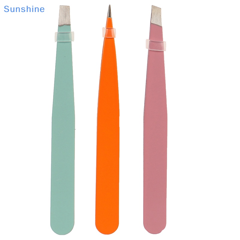 Set 4 Nhíp Nhổ Lông Mày Bằng Thép Không Gỉ Tiện Dụng