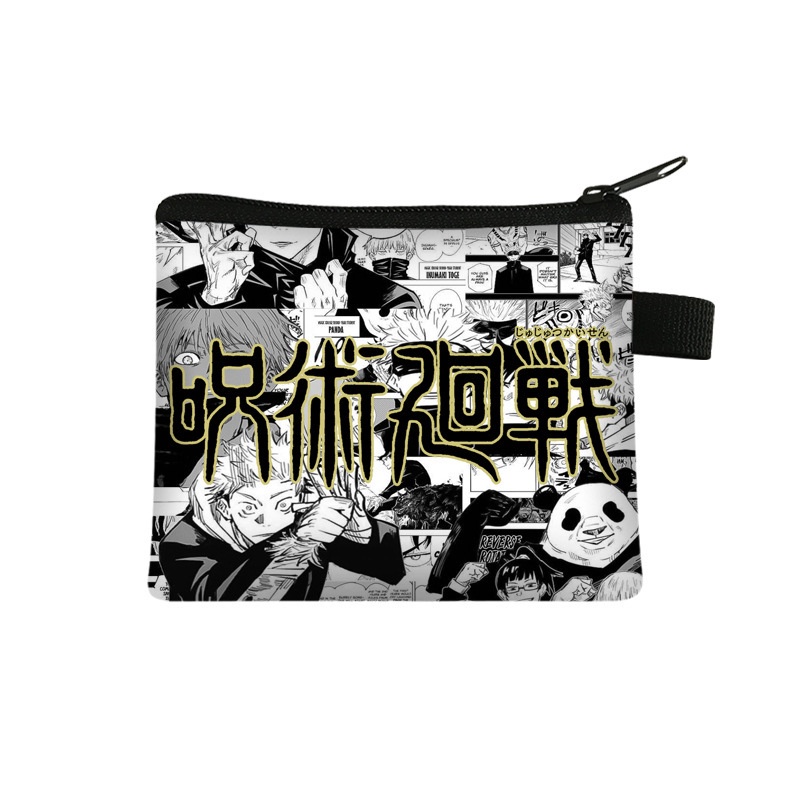 Ví Đựng Tiền Xu Bằng Vải Canvas In Họa Tiết Xinh Xắn Có Khóa Kéo Tiện Dụng