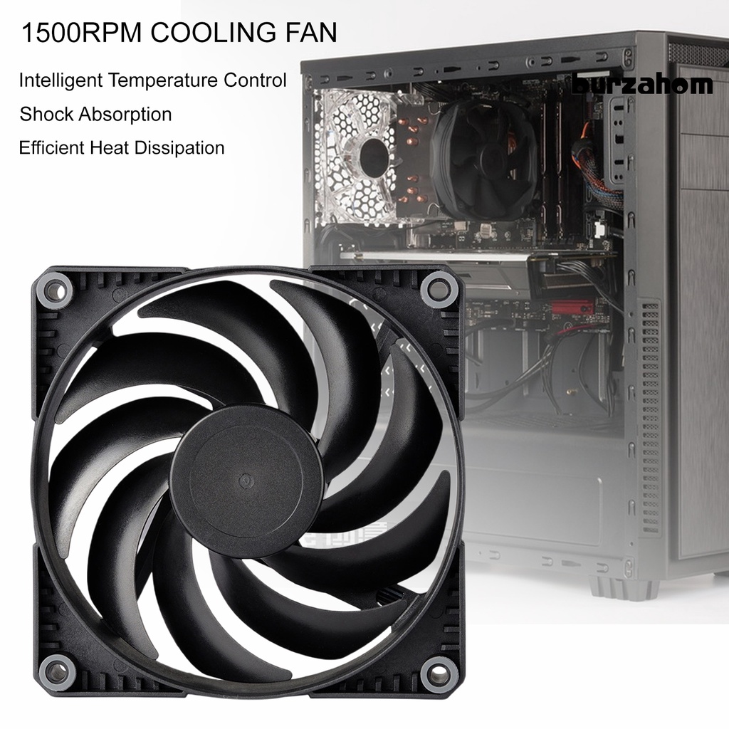 Quạt Tản Nhiệt 12 / 14cm 4Pin PWM 1500RPM Cho CPU Văn Phòng