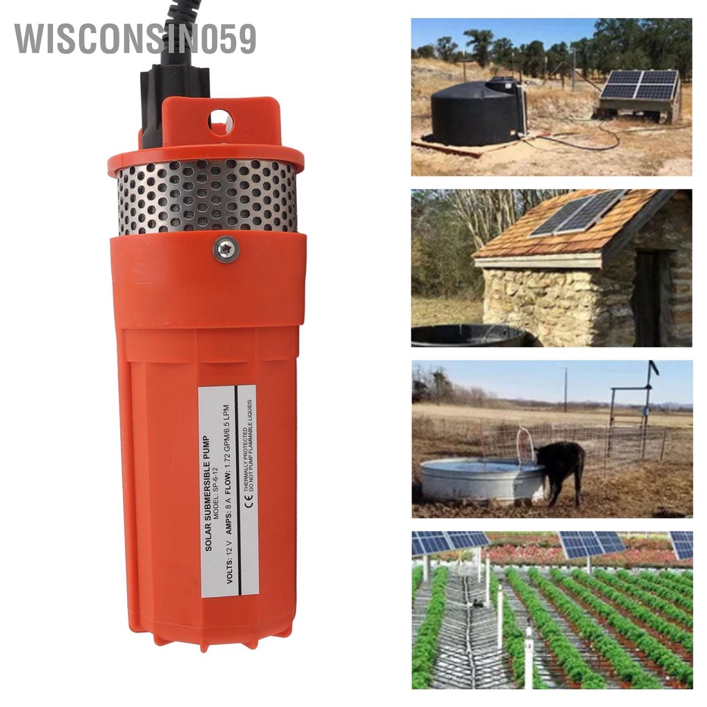 Wisconsin059 12V DC Máy Bơm Chìm Nước Giếng 6.5L Nhanh Ngắt Nhiều Nguồn Điện Cũng Thủy Lợi Cabin
