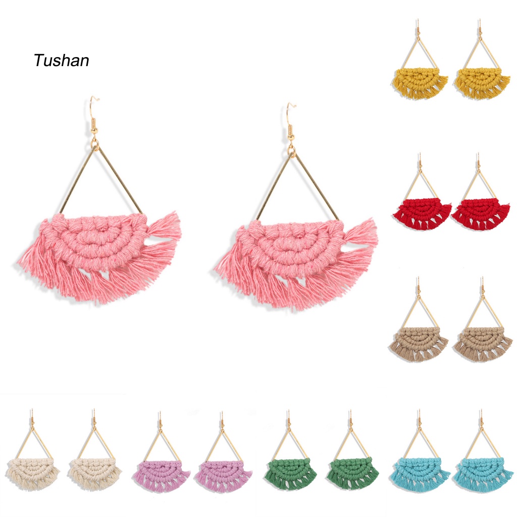 1 Đôi Bông Tai Dáng Dài Hình Bán Nguyệt Sáng Tạo Cho Nữ