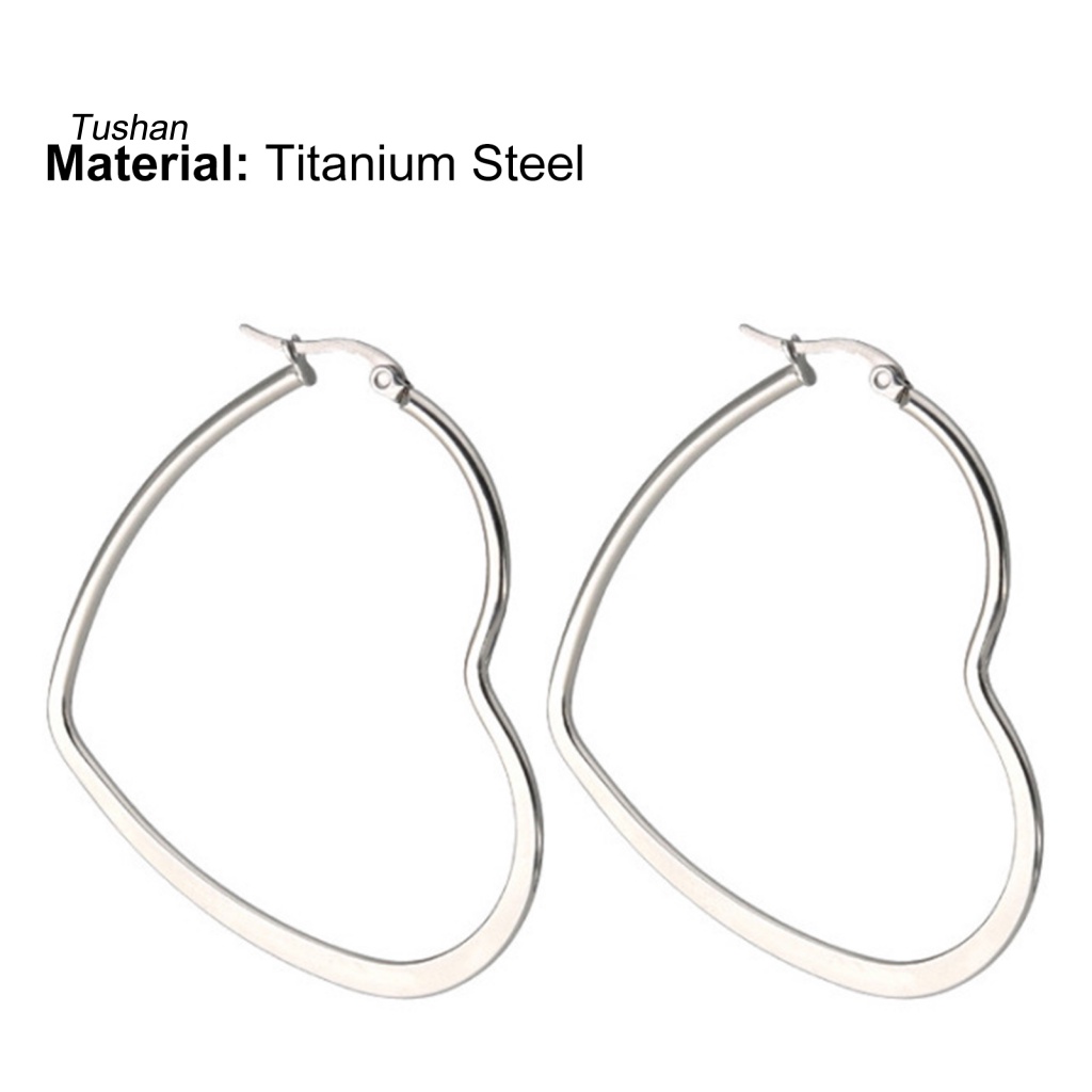 1 Đôi Bông Tai Tròn Màu Trơn Không Dễ Phai Thời Trang Dành Cho Nữ