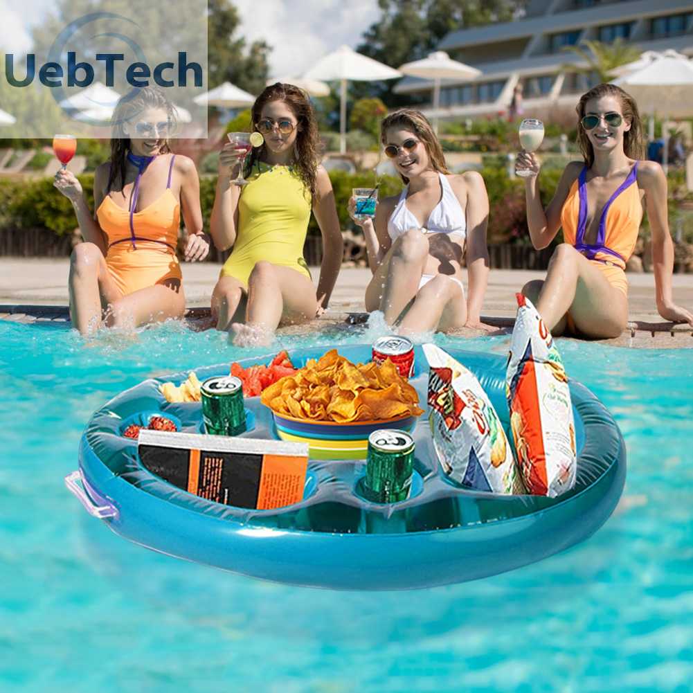 Khay Nổi Bằng PVC Bền An Toàn Cho Bàn Tiệc Bãi Biển Mùa Hè