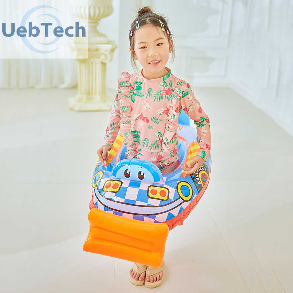 Phao Bơi PVC Hình Tròn In Họa Tiết Hoạt Hình Dễ Thương Tiện Dụng Cho Bé