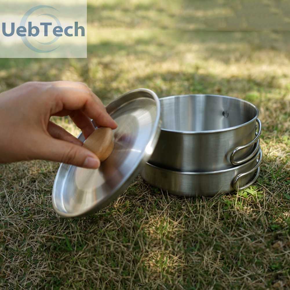 Bộ Dụng Cụ Nấu Ăn Bằng Thép Không Gỉ Tiện Lợi Khi Đi Du Lịch